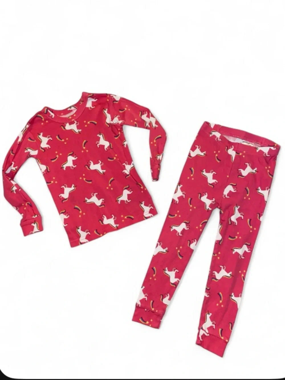GAP Pink Unicorn Print Long-Sleeve Pajama Set